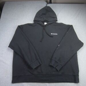 Columbia Black Hoodie Sweatshirt Mens Large Graphic Logo Pullover Casual
